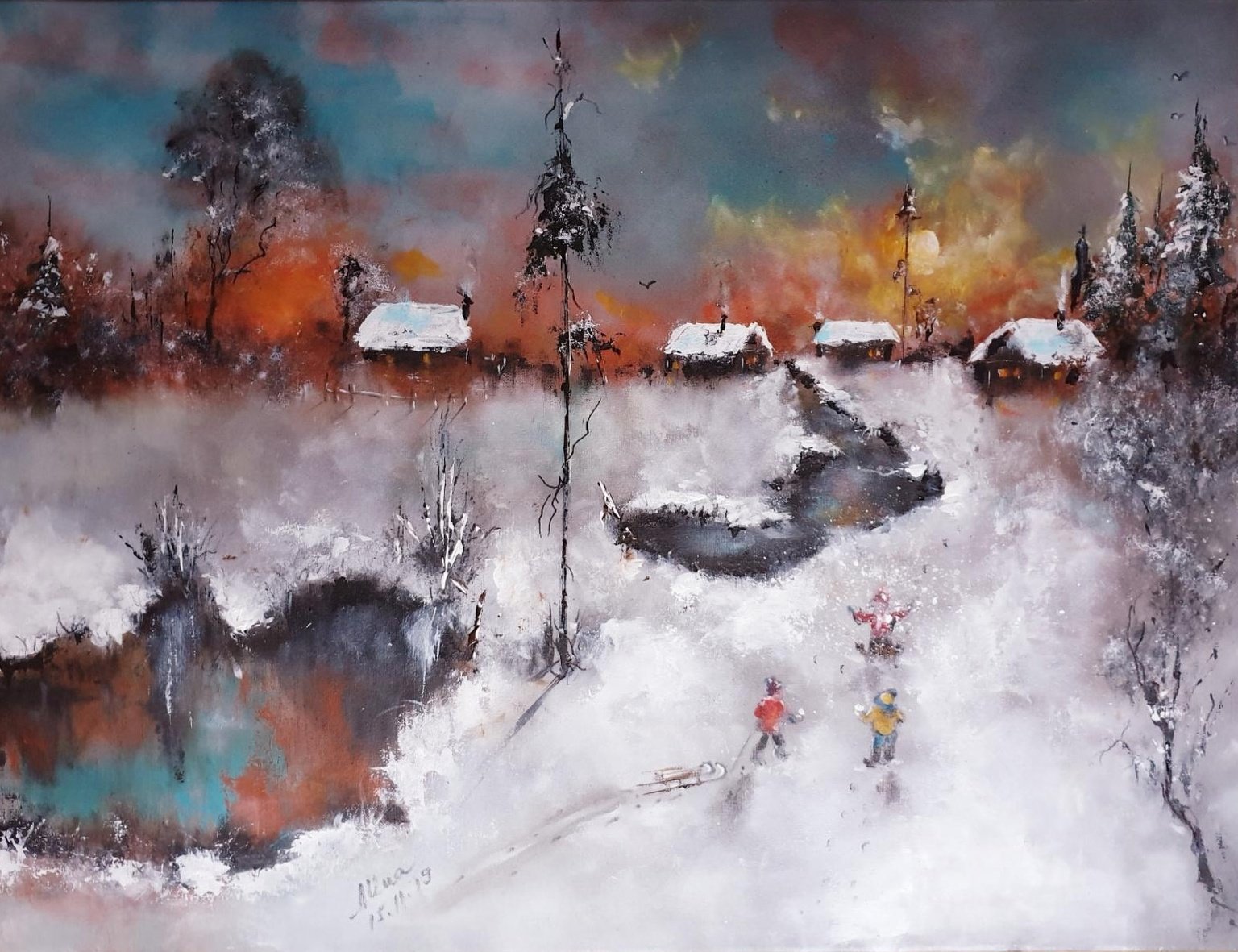 ArteDiAlina.com painting: childhood memories
